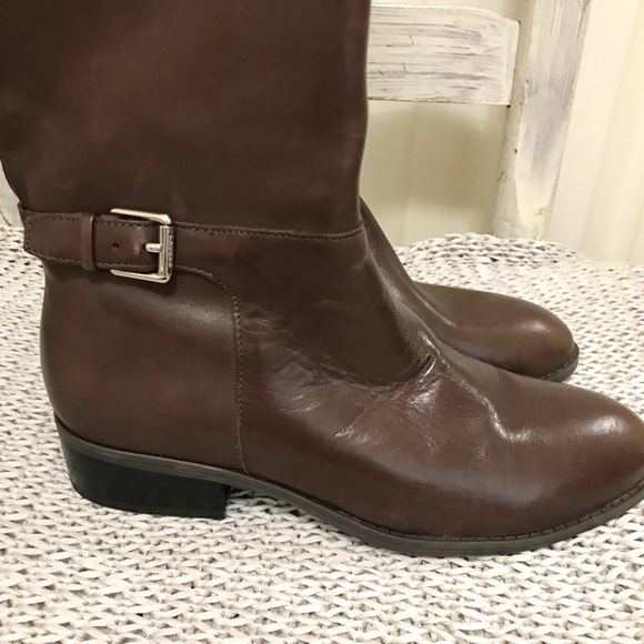 Ralph Lauren Madisen Monogram Leather Riding Boot - Picture 5 of 16
